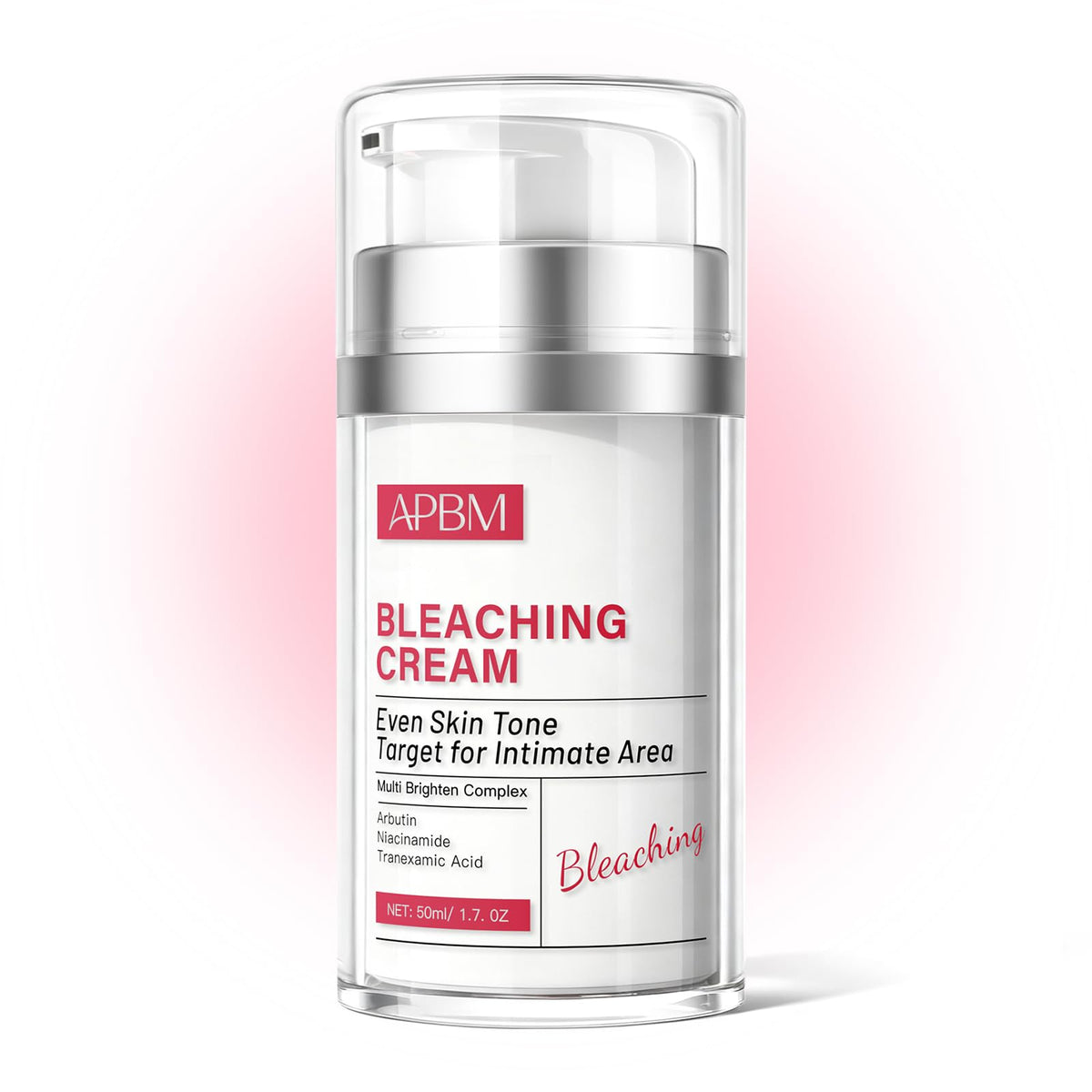 APBM Skin Lightening Cream bottle pour for smooth application