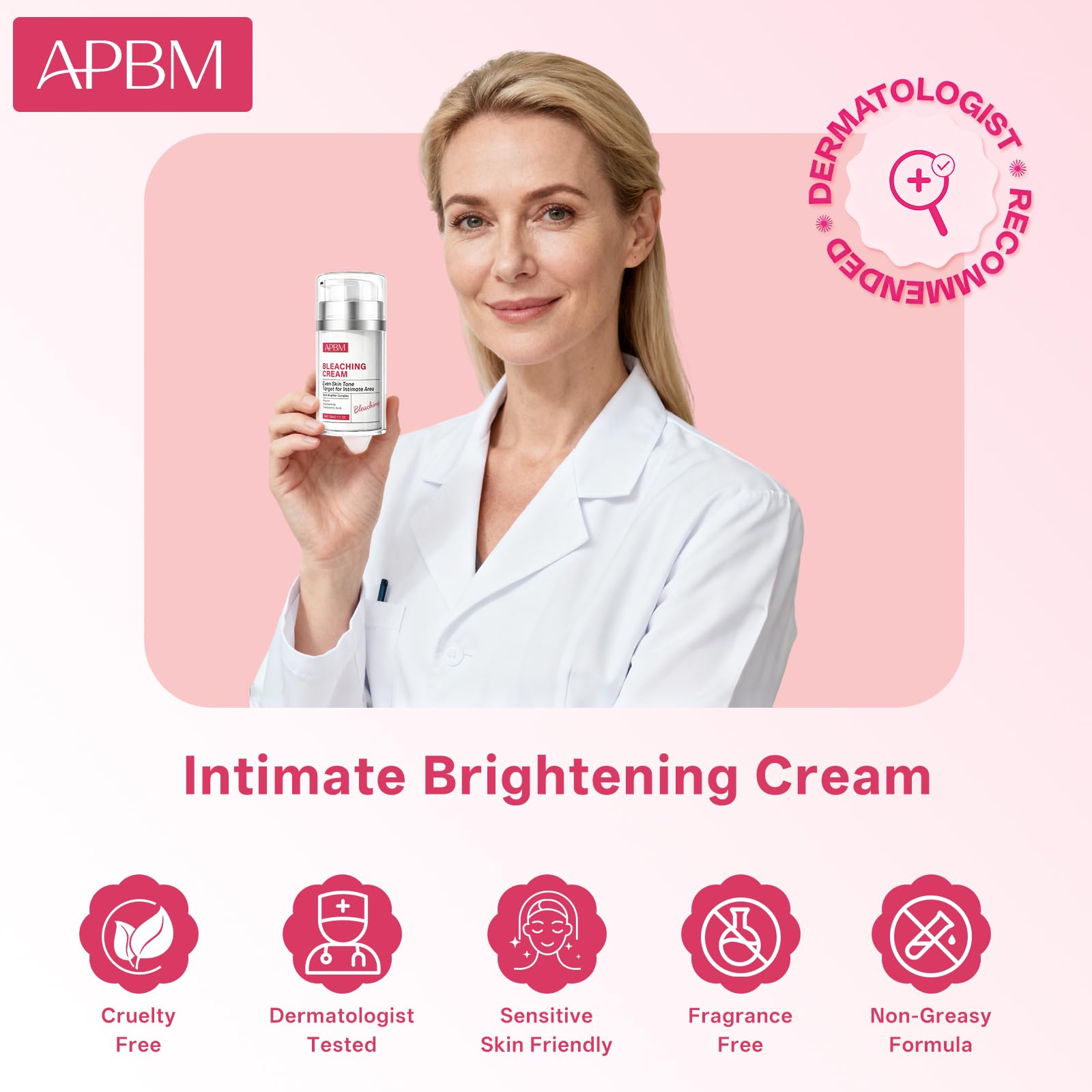 APBM Skin Lightening Cream close-up texture showing fast absorption
