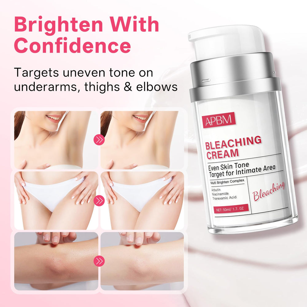 APBM Skin Lightening Cream applied to underarm for even tone