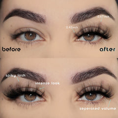 APCYUST doll-eye fluffy lashes for open, larger-looking eyes.