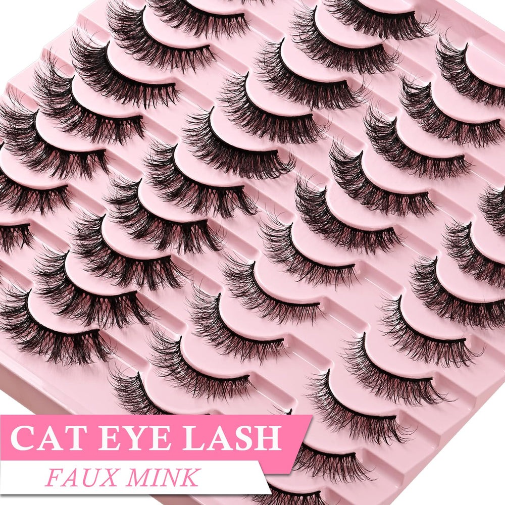 APCYUST Lashes faux mink fibers soft and light.
