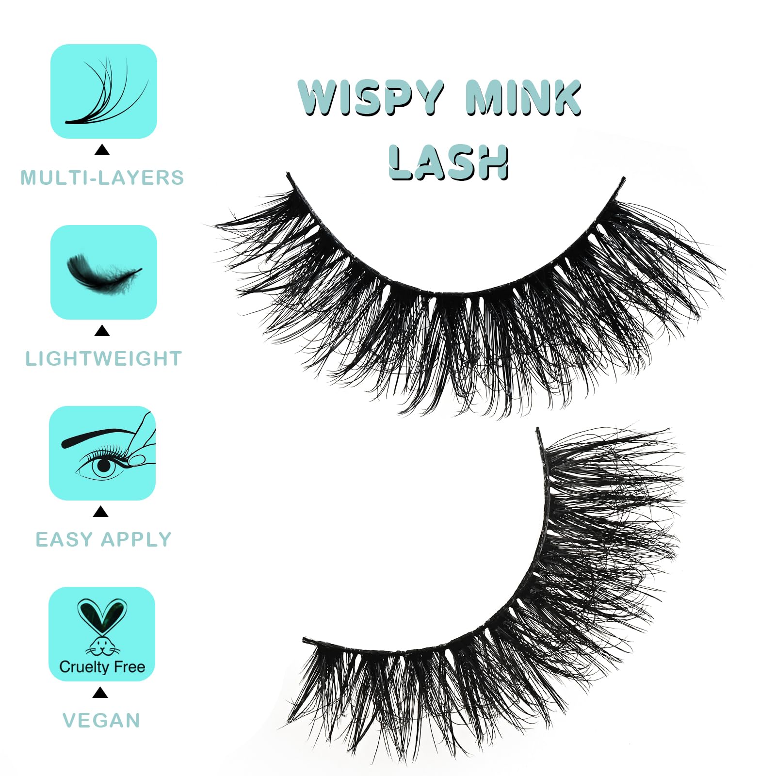 APCYUST Natural Look Cat Eye—subtle glam with defined definition.