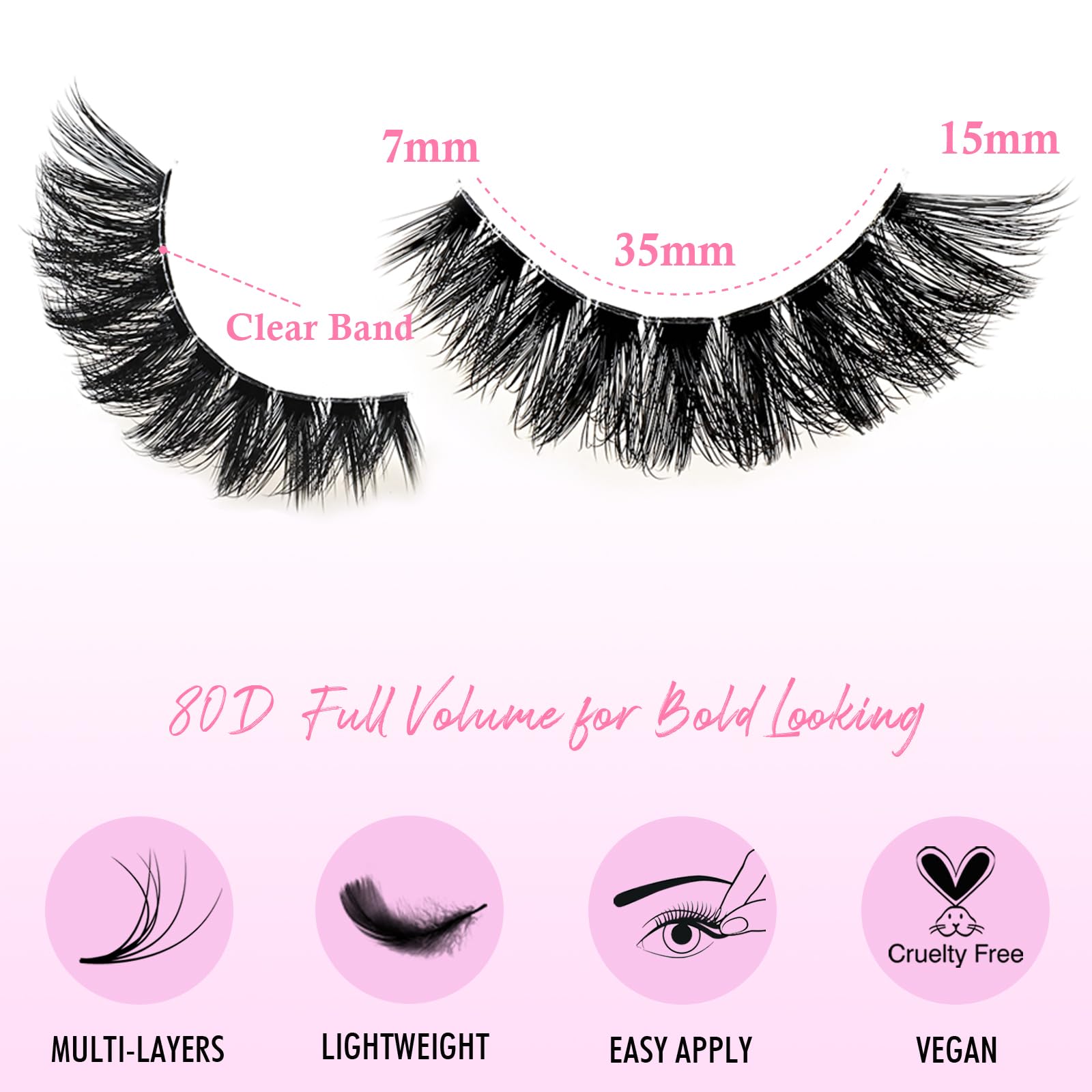 APCYUST Lashes Natural Volume for day-to-night wearable fullness.