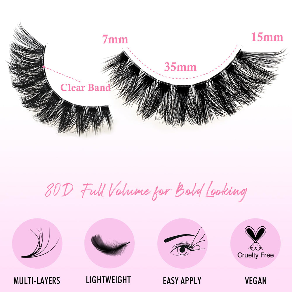 APCYUST Lashes Natural Volume for day-to-night wearable fullness.