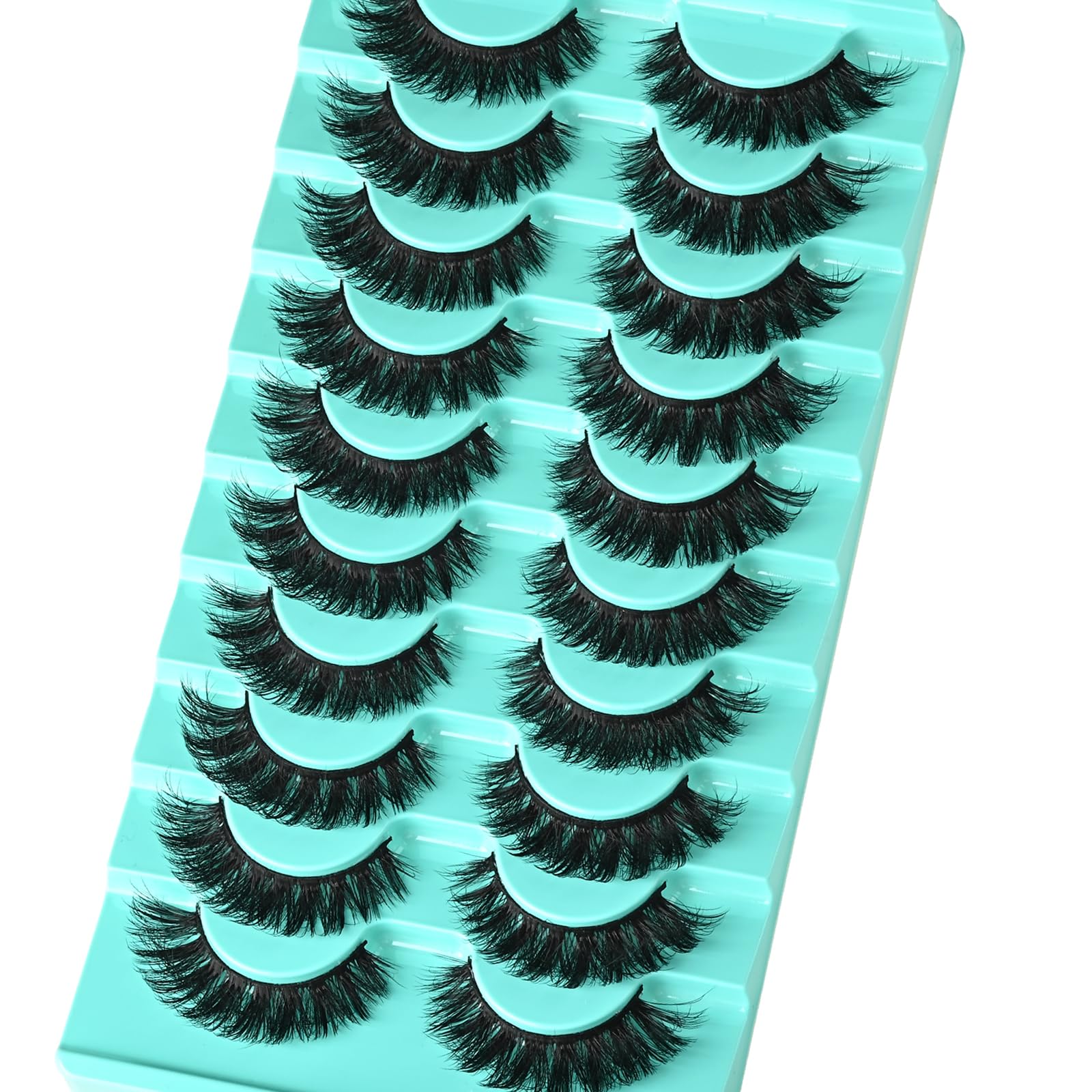 APCYUST Lashes Volume Mink Cat Eye closeup on D curl for subtle definition.