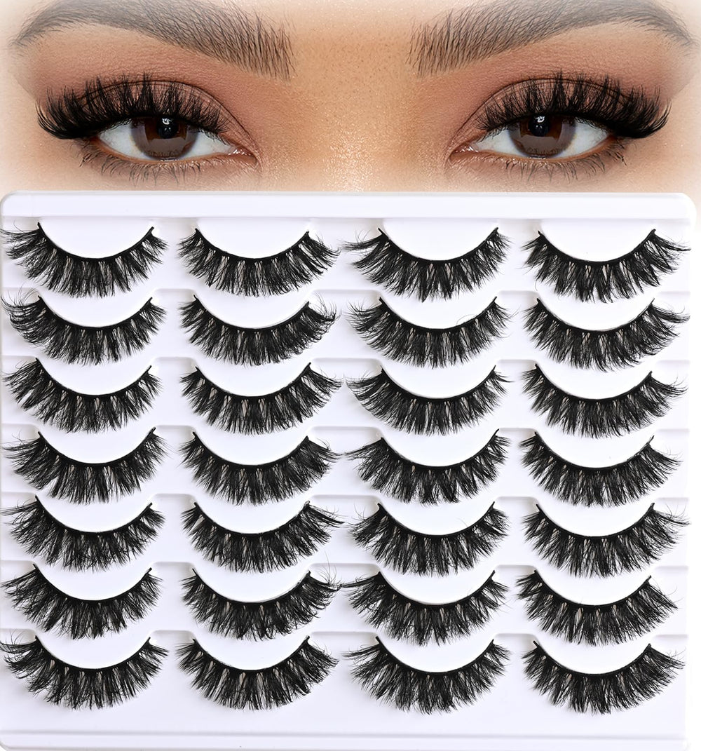 APCYUST Lashes Volume Mink Cateye 14-Pairs pack adds subtle cat-eye definition for daily wear.