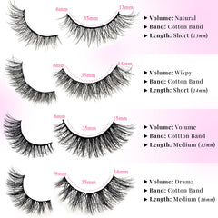 APCYUST Lashes Wispy Cat Eye airy separation for natural drama.
