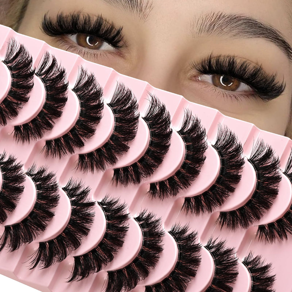 APCYUST Lashes Wispy Cat Eye for enhanced outer corners and subtle lift.