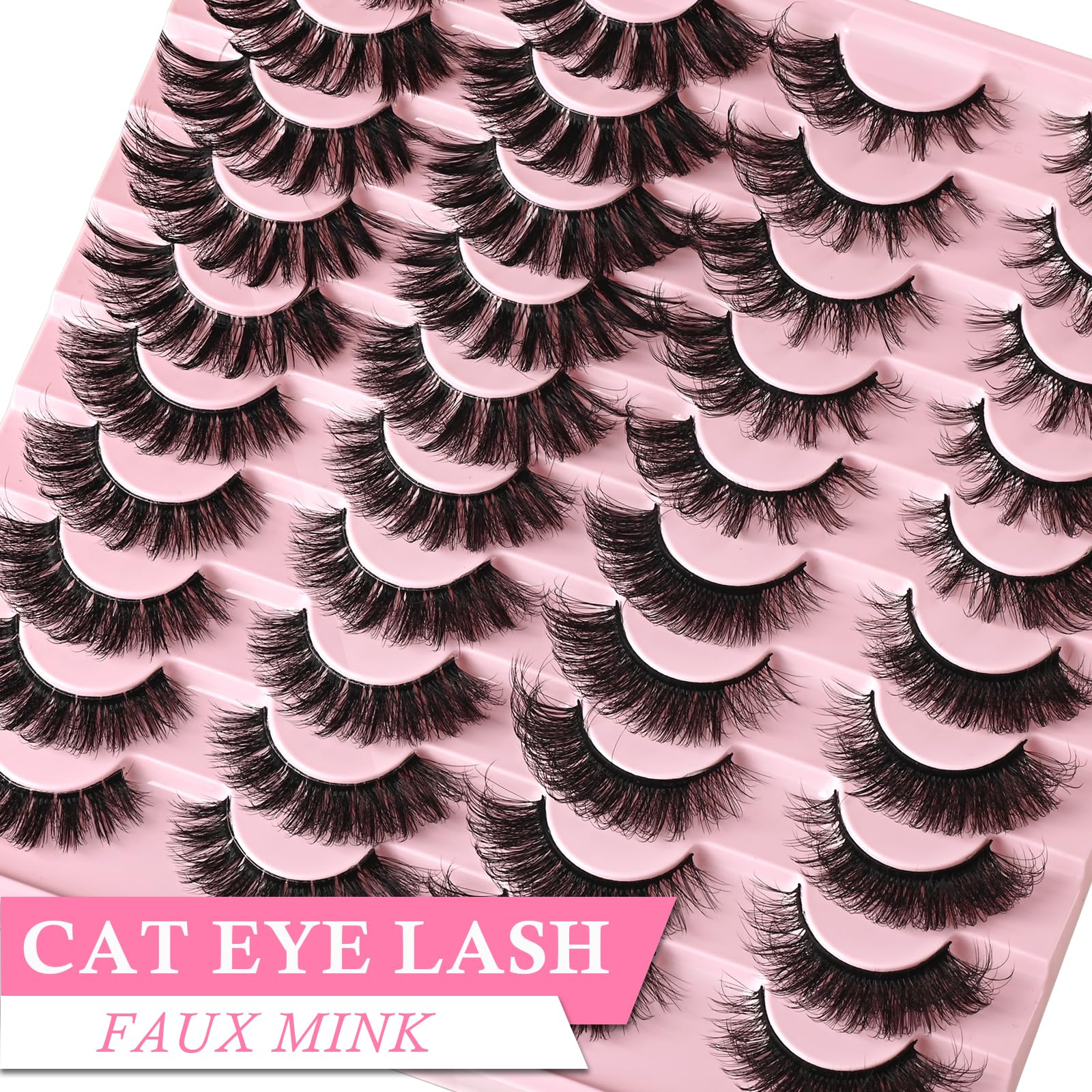 APCYUST faux-mink fibers lashes that are reusable and cruelty-free.