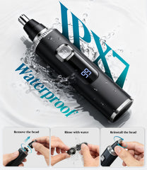 Apetexo nose hair trimmer USB-C charging indicator for quick recharge