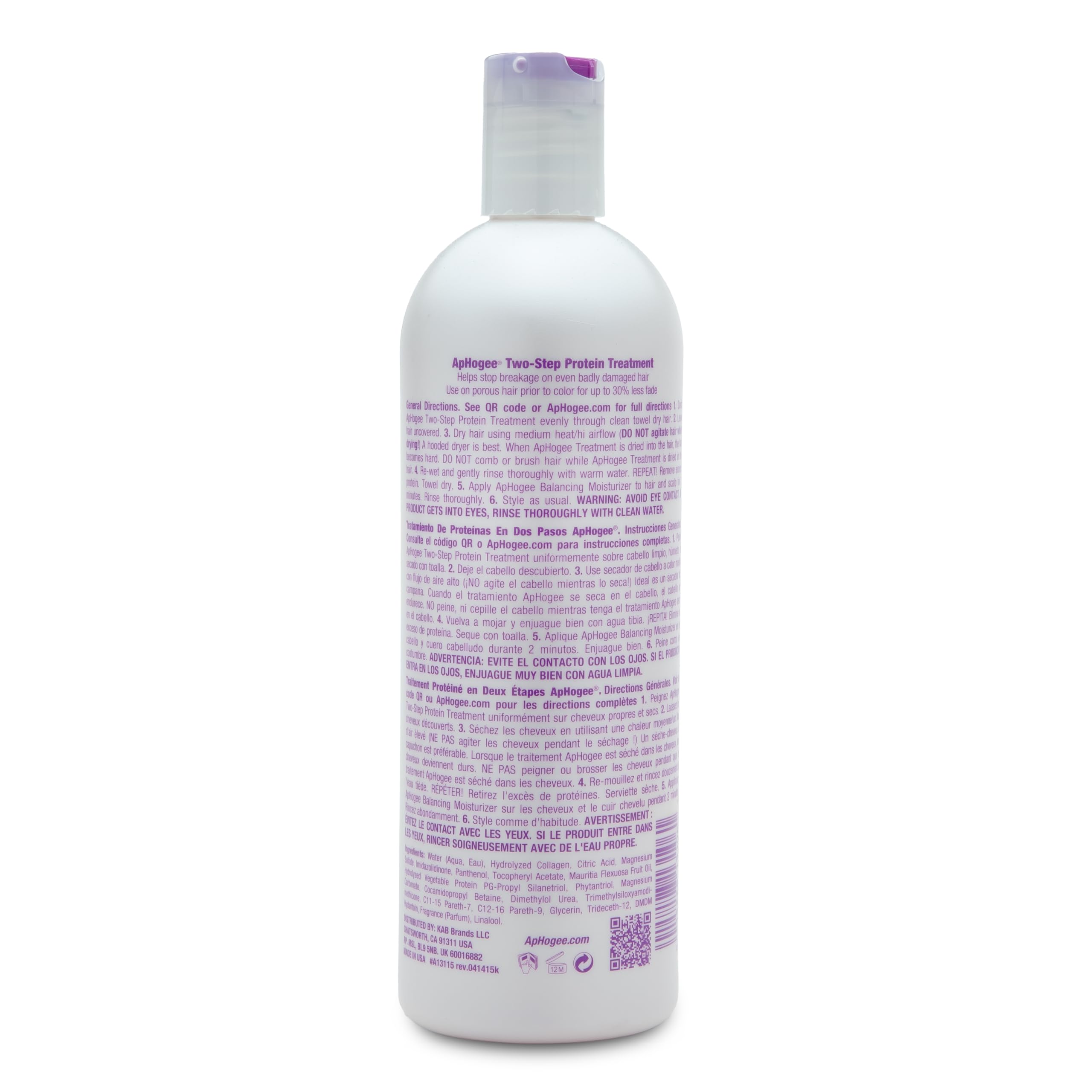 Aphogee color-treated hair appearing shinier after use.