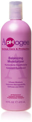 Aphogee humectante equilibrante, frente de la botella para cabello suave y nutrido.