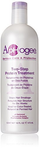 Aphogee Two-Step finished hair after treatment, showing smoother texture