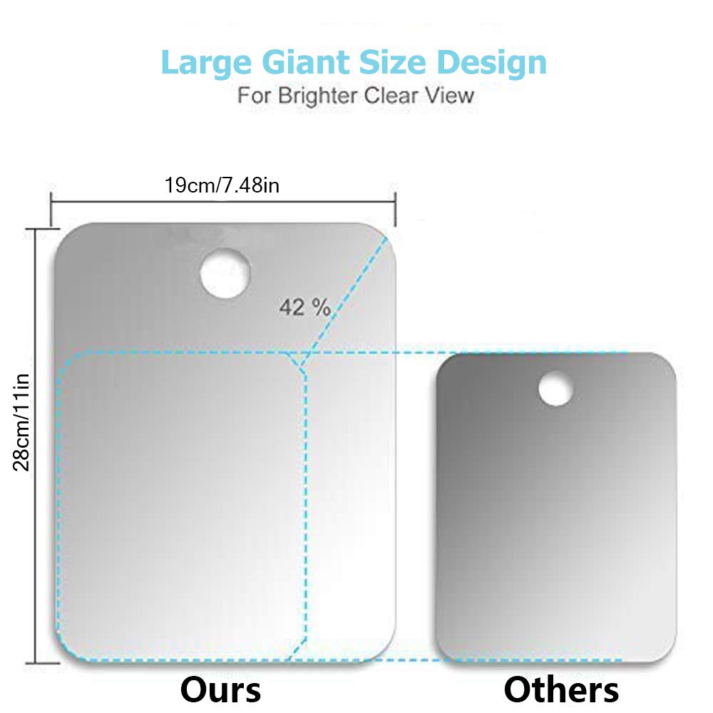 APHUIME fogless mirror anti-fog coating in hot shower visibility.