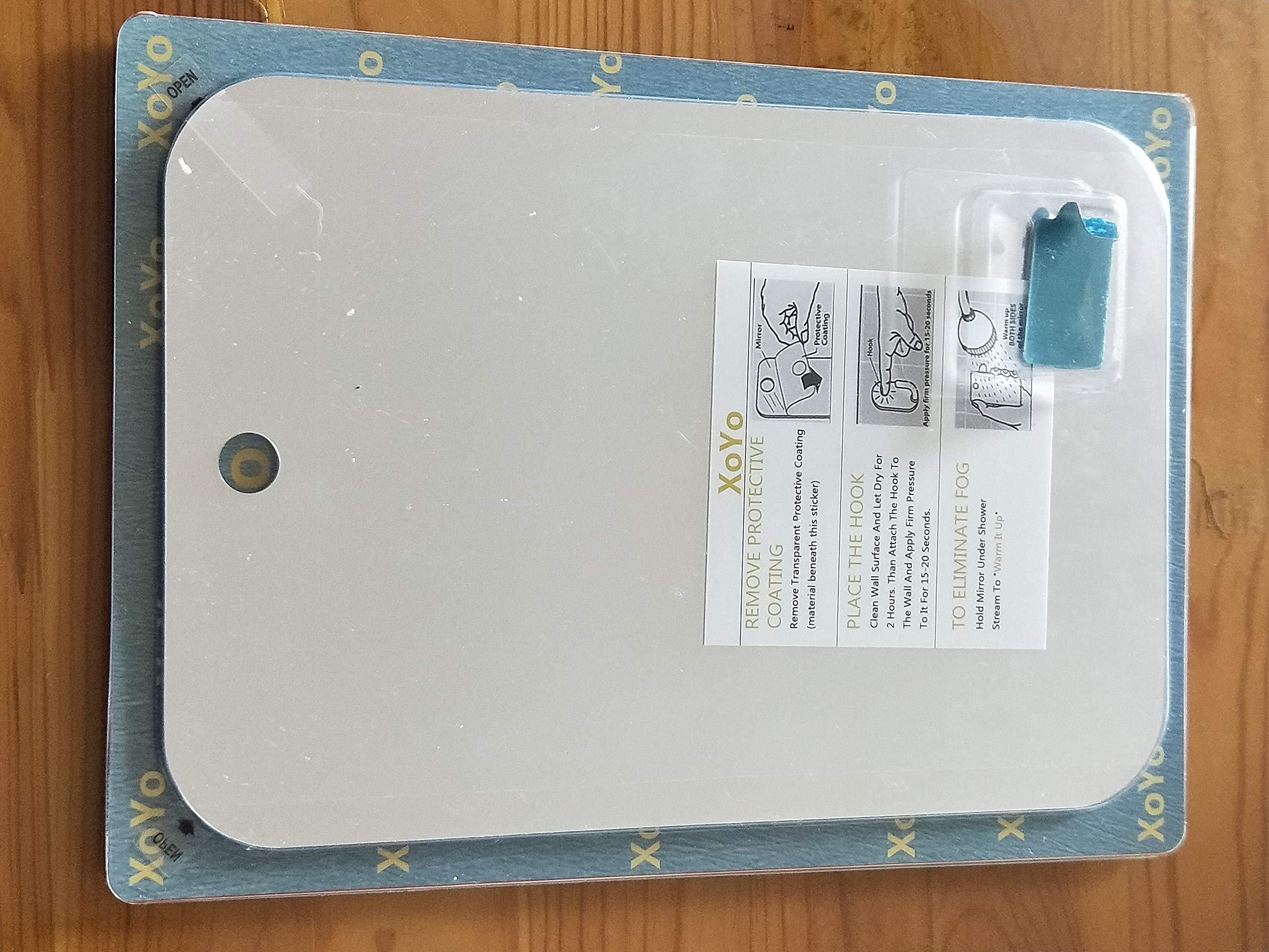 APHUIME fogless mirror ideal for renters thanks to adhesive hook.