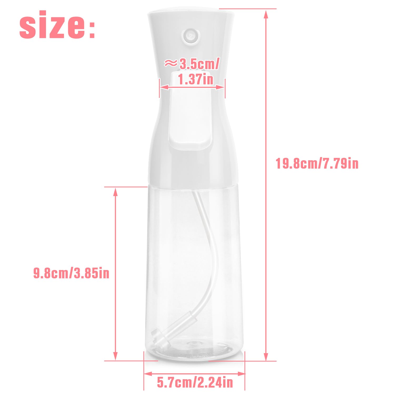 Apidgrowth 200ml white spray bottle is compact and portable for daily use.