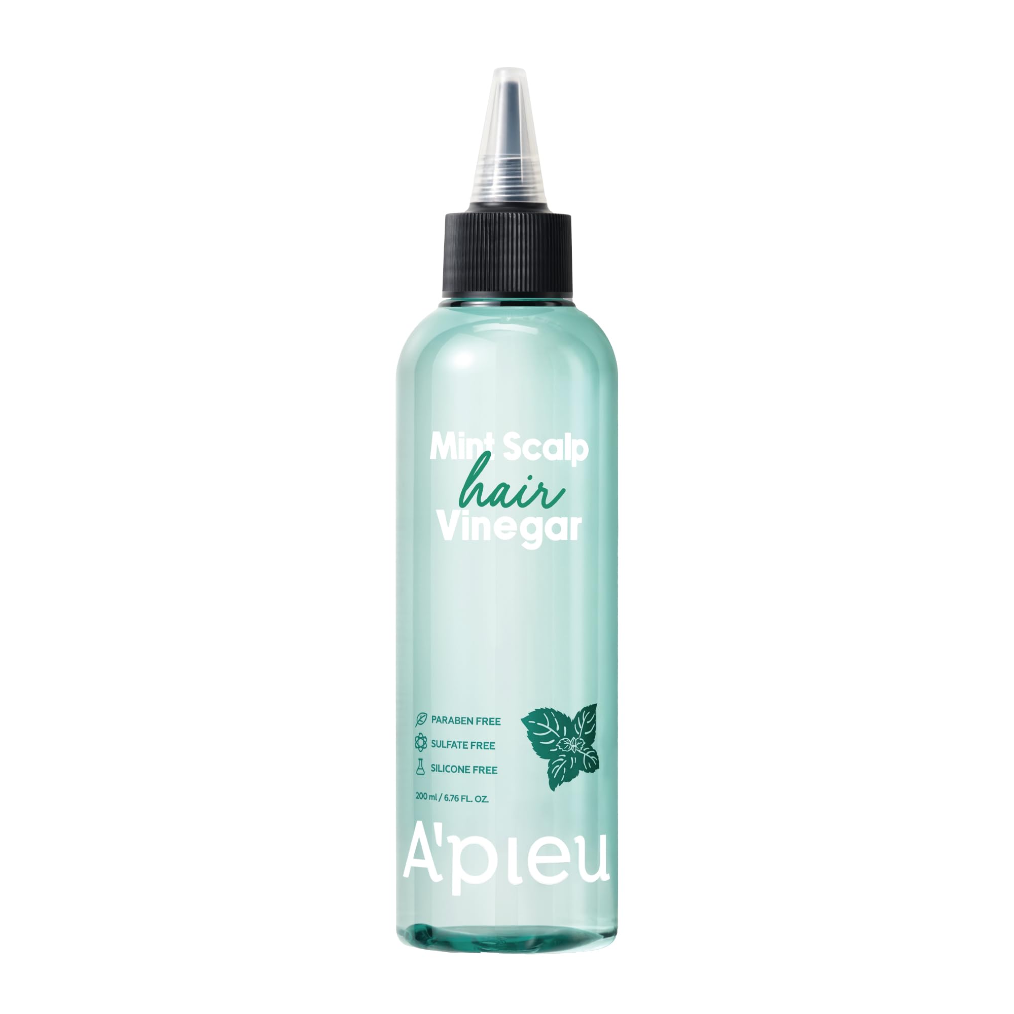 A’PIEU Vinagre de Menta en frasco para limpieza suave del cuero cabelludo.