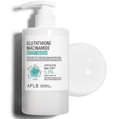 APLB Glutation Niacinamida Gel Ducha: botella con espuma suave para piel limpia