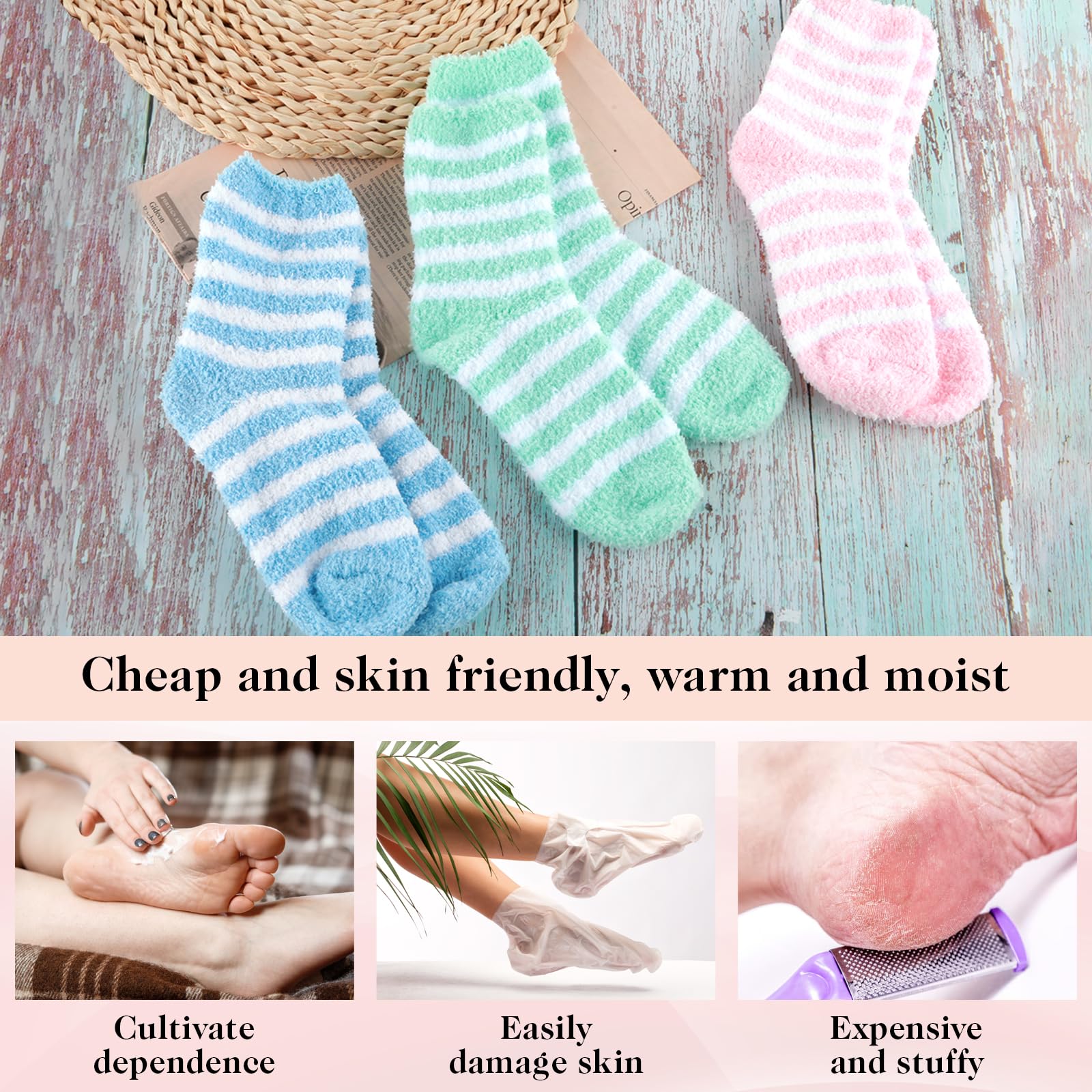 APLZGMG Reusable socks; machine washable for easy care.