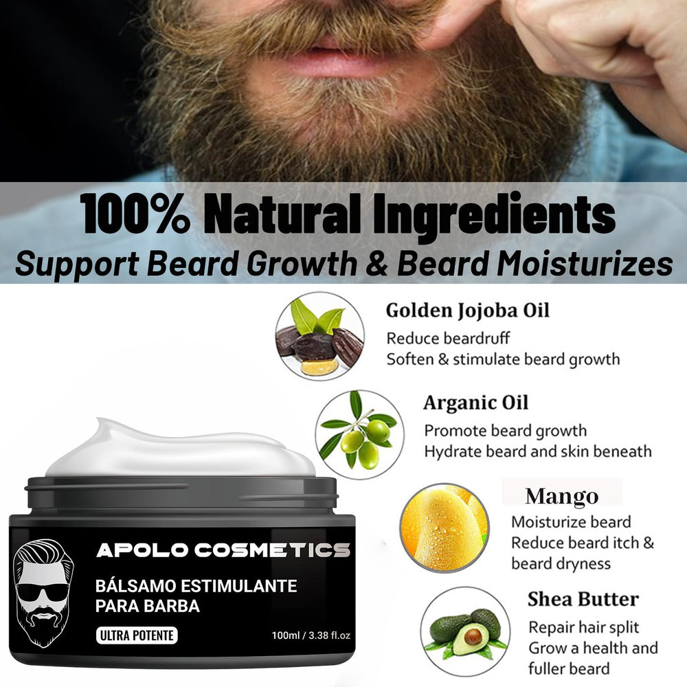 Apolo Cosmetics balm cream texture on beard