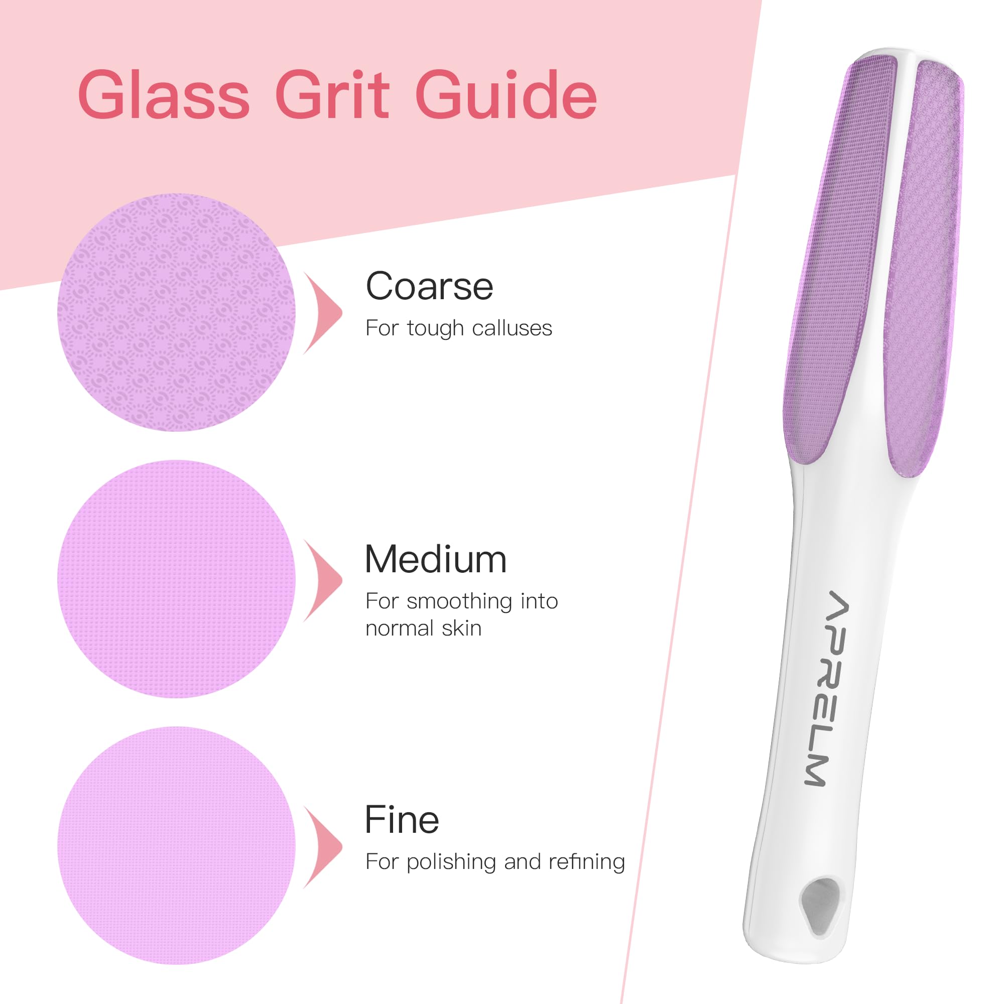 APRELM AprElm foot file medium grit detail for smooth exfoliation