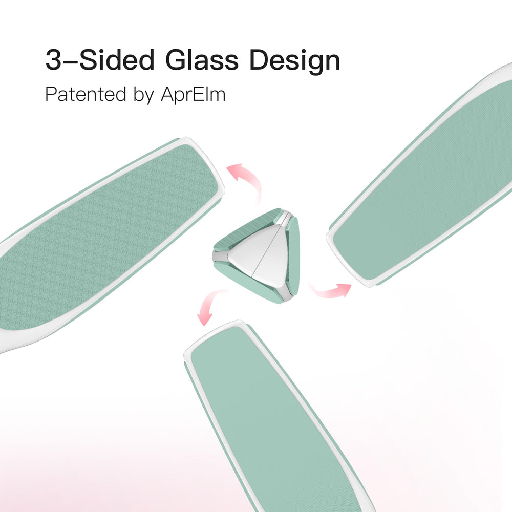 APRELM Foot File ergonomic grip provides comfortable control during pedicure sessions