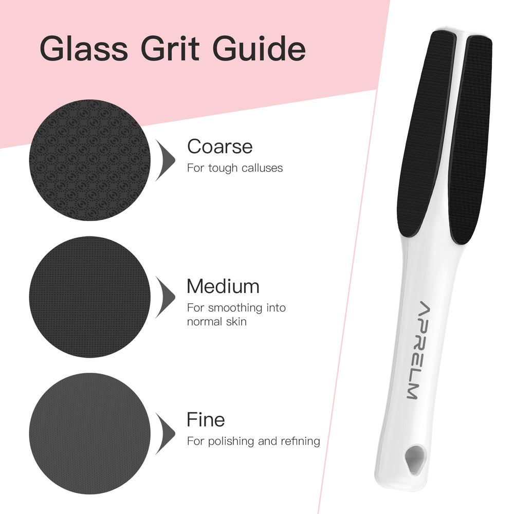 APRELM foot file medium grit for standard smoothing results.