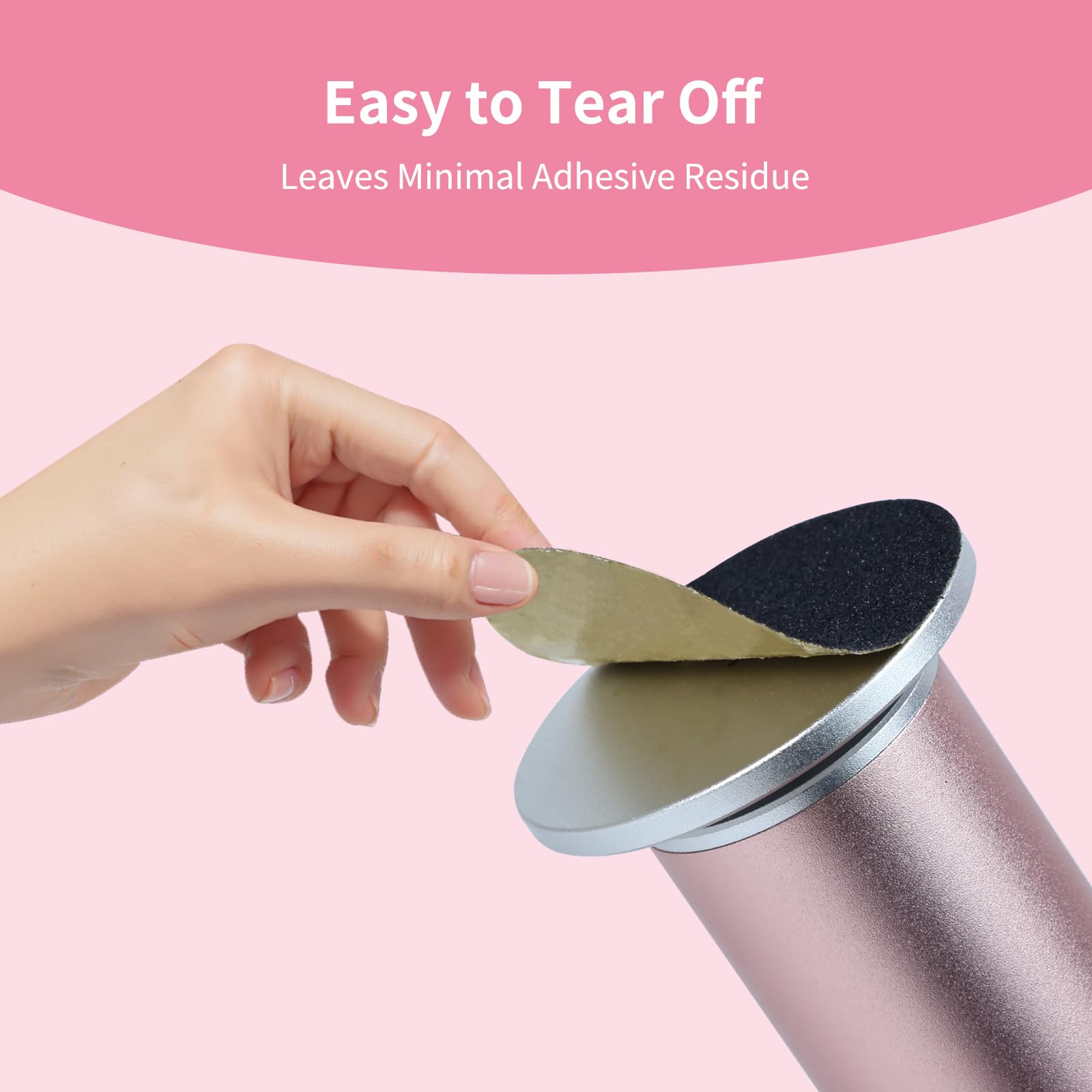 APRELM sandpaper disc tears off easily without residue.