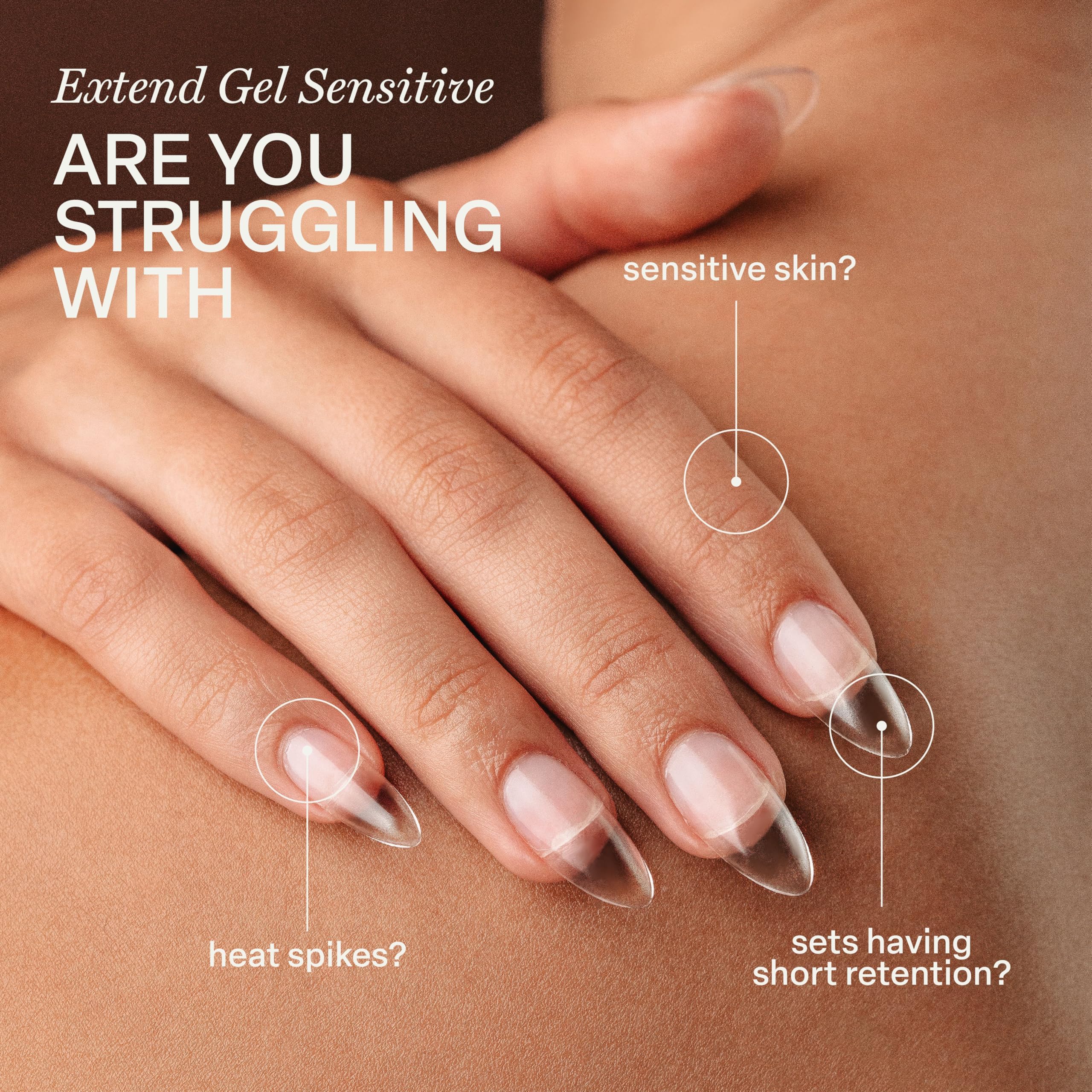 APRÉS Extend Gel Sensitive brush closeup for precise application.