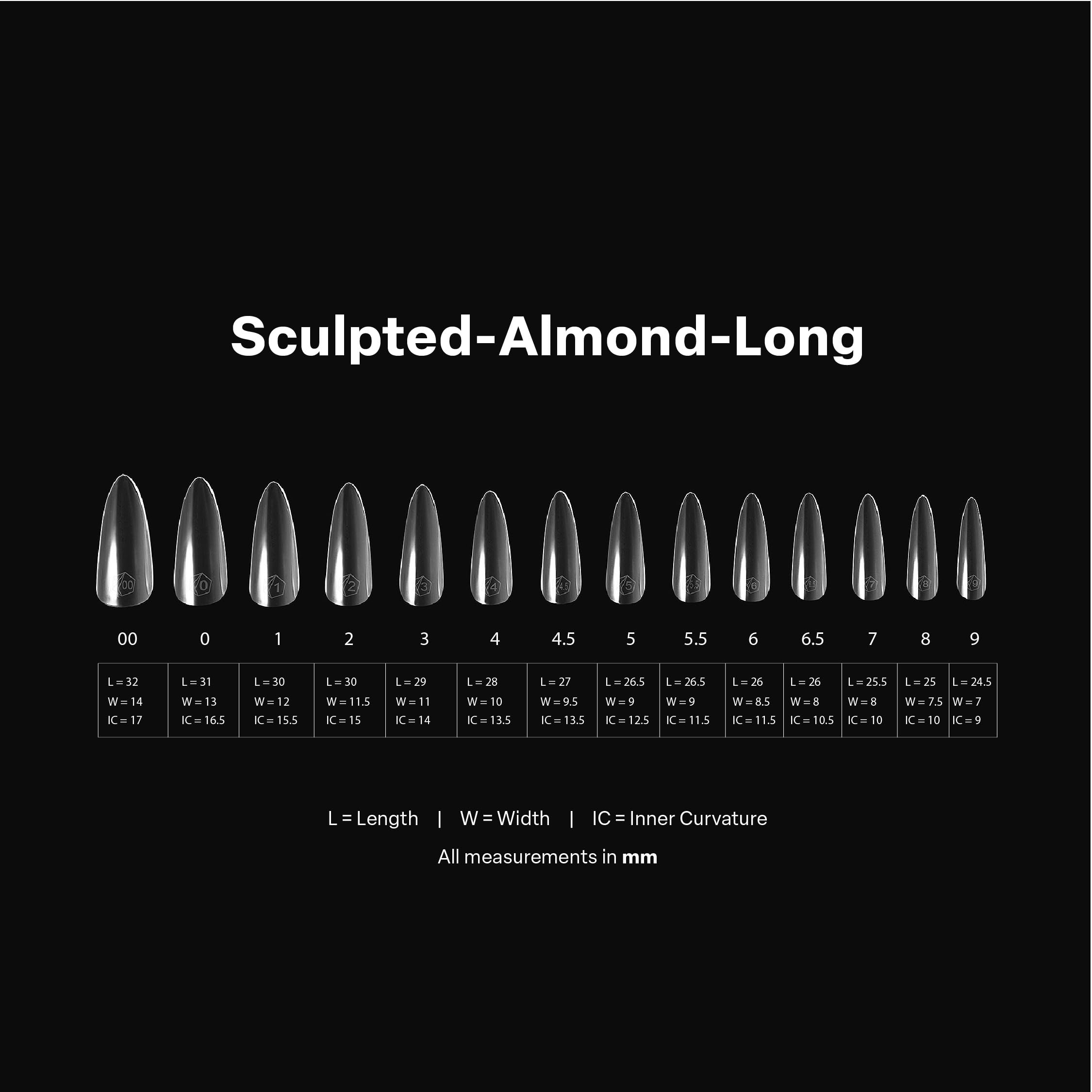 APRÉS Gel-X almond tip half size 6.5 for inclusive fit and comfort