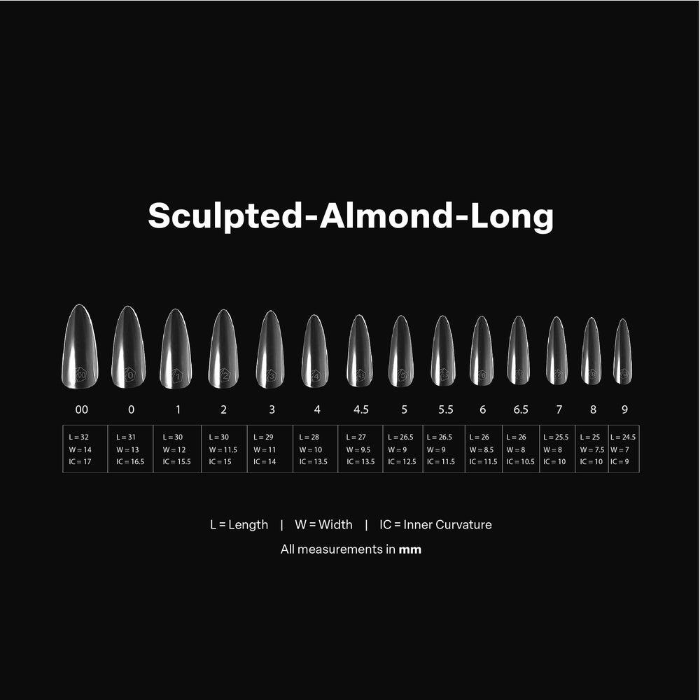 APRÉS Gel-X almond tip half size 6.5 for inclusive fit and comfort