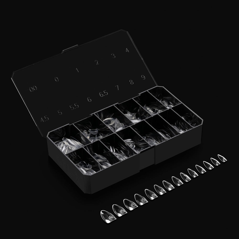 Caja APRÉS Gel-X con 280 piezas para 14 tallas.
