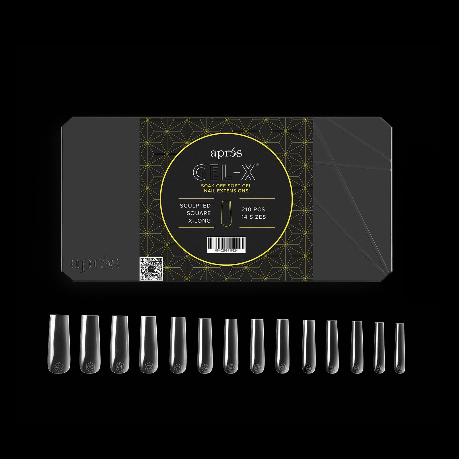 APRÉS Gel-X tips with half sizes for quick fitting in salon or home.