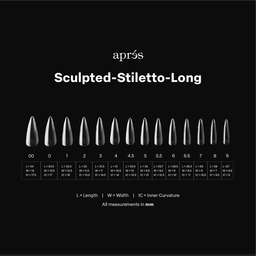 APRÉS Natural line Gel-X tip close-up on flat surface design