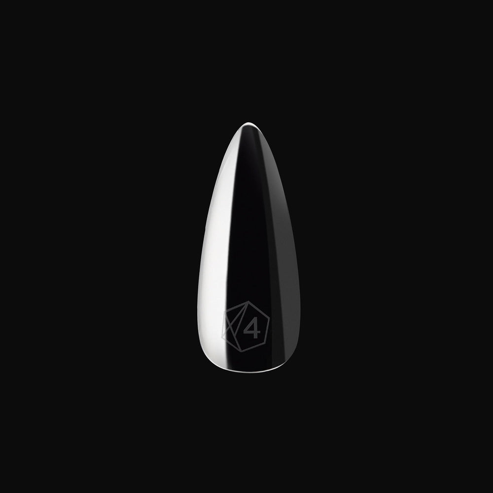 APRES Gel-X sculpted stiletto close-up highlights durable, long-lasting edges