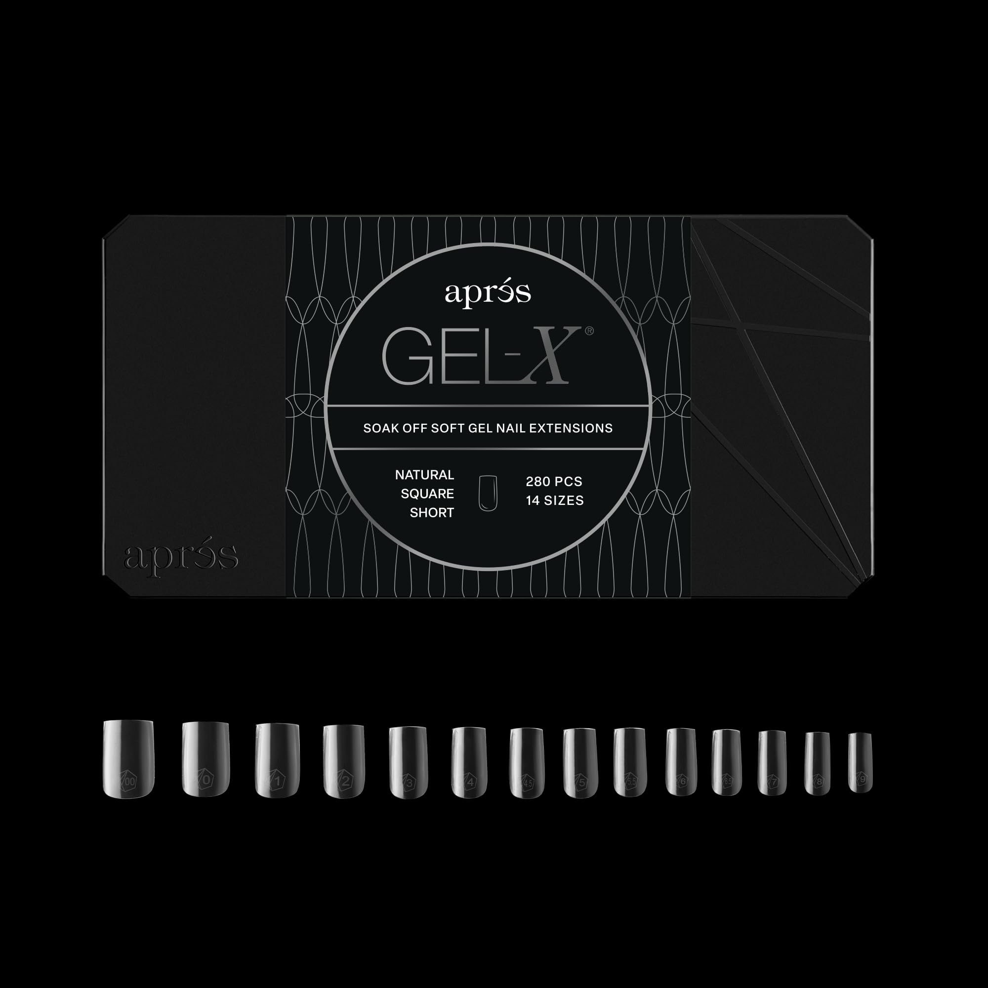 APRÉS Gel-X Natural Square Tip for flat surface and easy application