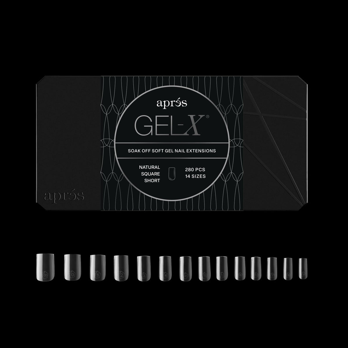 APRÉS Gel-X Natural Square Tip for flat surface and easy application