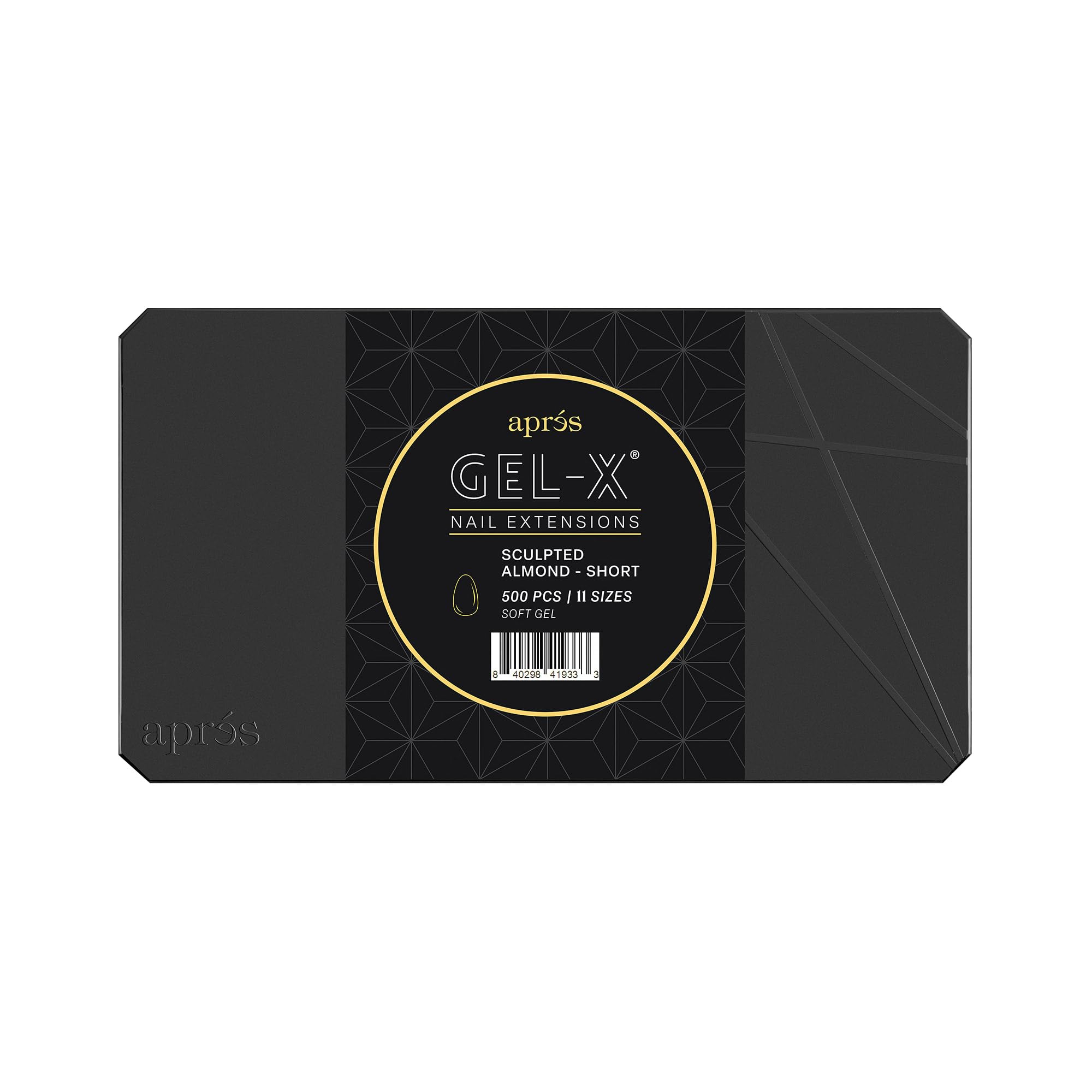 APRÉS Gel-X Tip Box with sculpted almond tips for durable, long-lasting nail extensions.