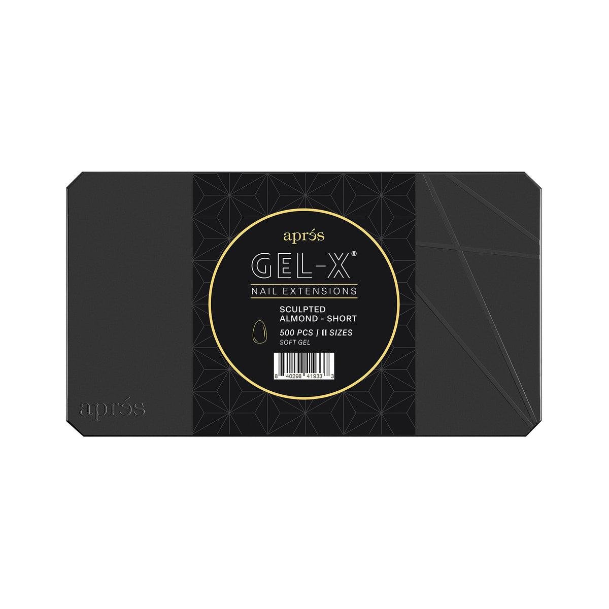APRÉS Gel-X Tip Box with sculpted almond tips for durable, long-lasting nail extensions.