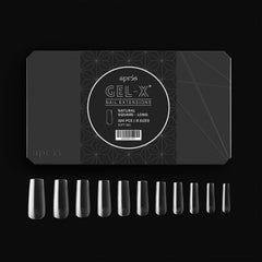 Gel-X tips in 00–9 sizes for precise, custom fits.
