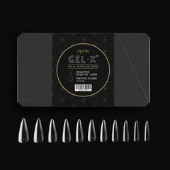 APRÉS Gel-X tips forma punta estileto esculpida para acabado elegante