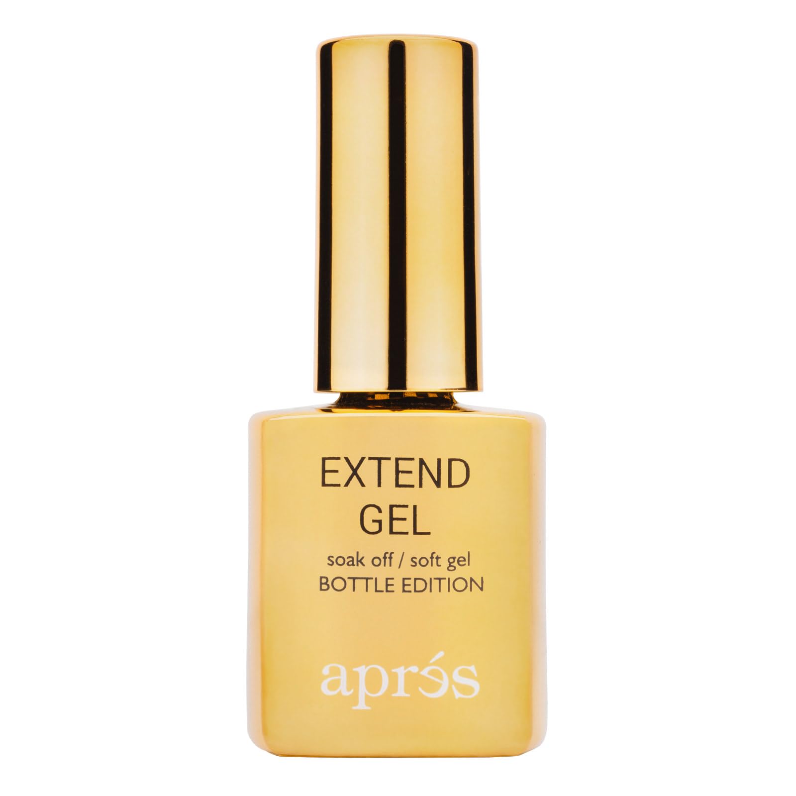APRÉS Extend Gel gold bottle 15mL for Gel-X extensions.