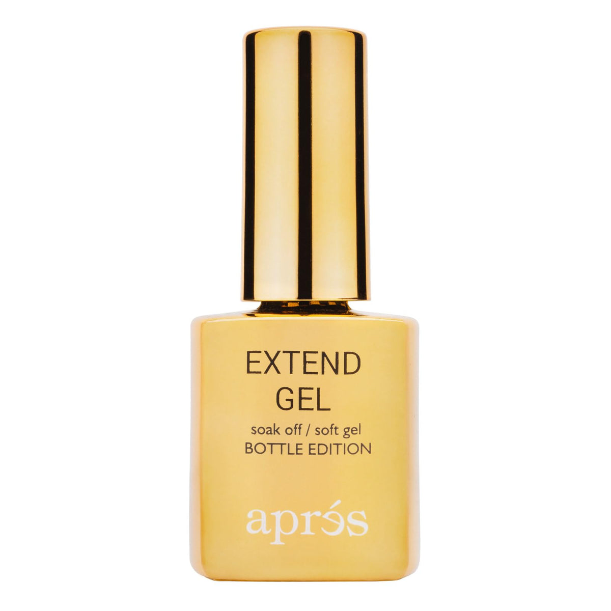 APRÉS Extend Gel gold bottle 15mL for Gel-X extensions.