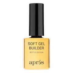 APRÉS Soft Gel Builder bottle pour demonstrates self-leveling for a flawless finish