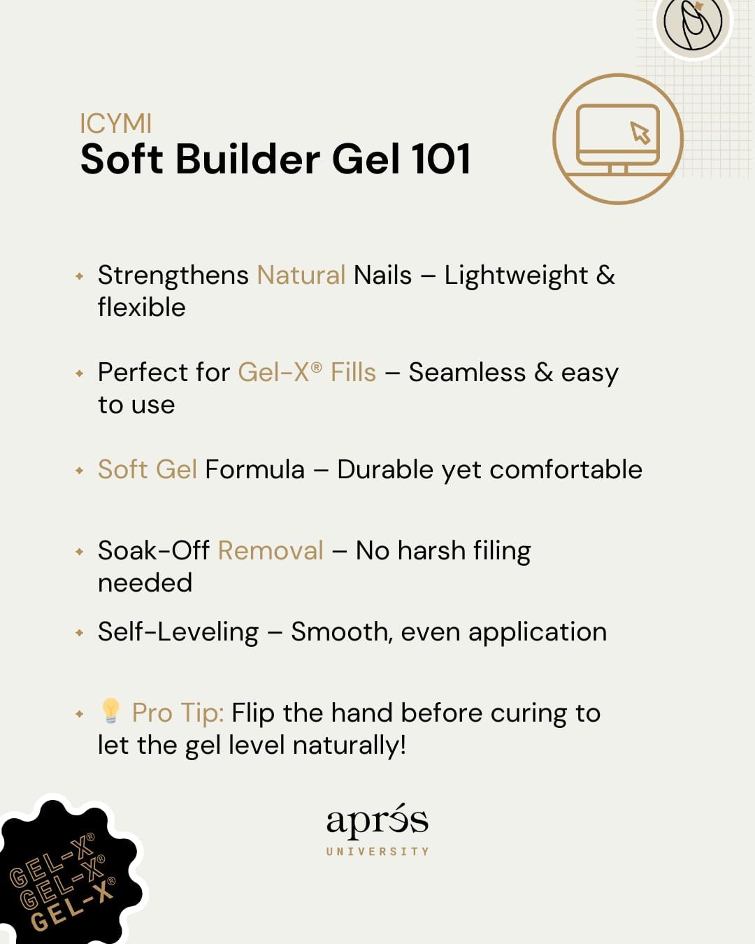 APRÉS Soft Gel Builder fills process for tidy, long-lasting manicures