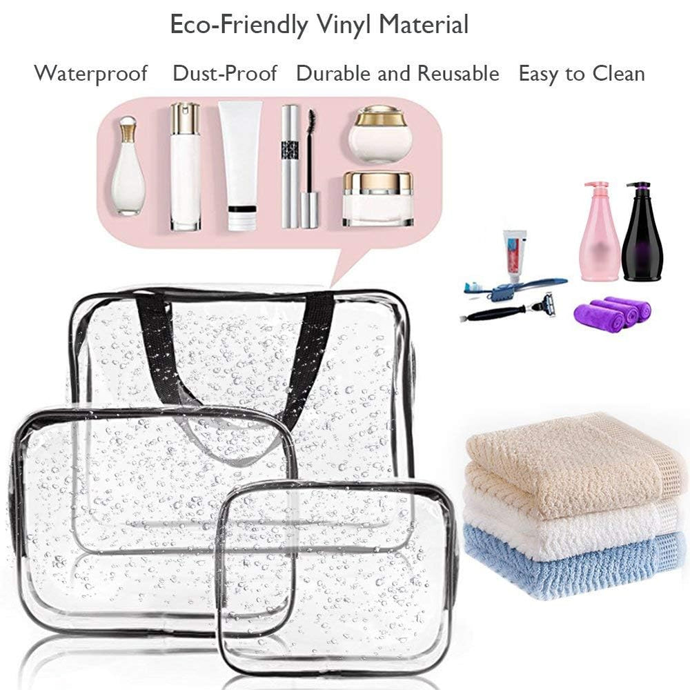 APREUTY zipper-handle clear bag for quick, easy access.
