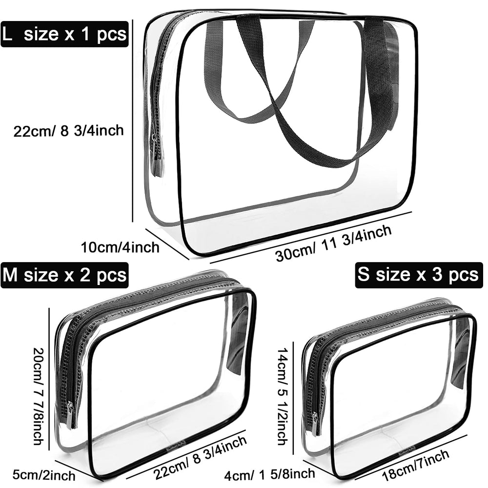 APREUTY clear makeup bags medium travel case 2 separates items neatly.