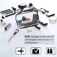 APREUTY clear makeup bags small travel pouch for carry-on essentials.
