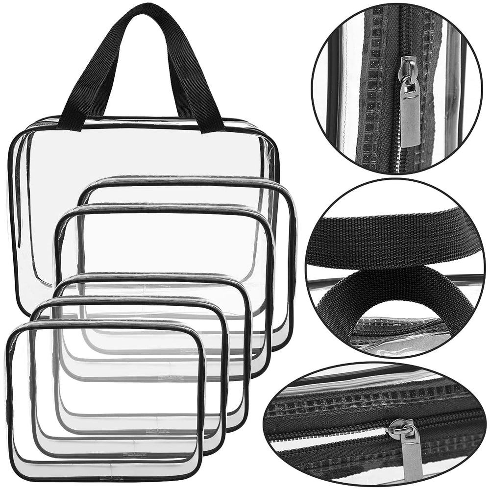 APREUTY PVC BPA-free clear bag emphasizes durability and easy cleaning.