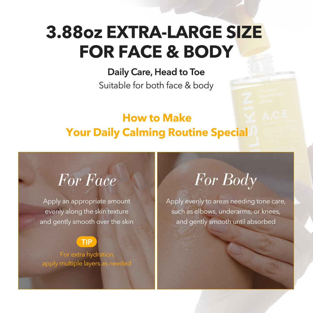 Uso en cara y cuerpo con APRILSKIN A.C.E Serum.